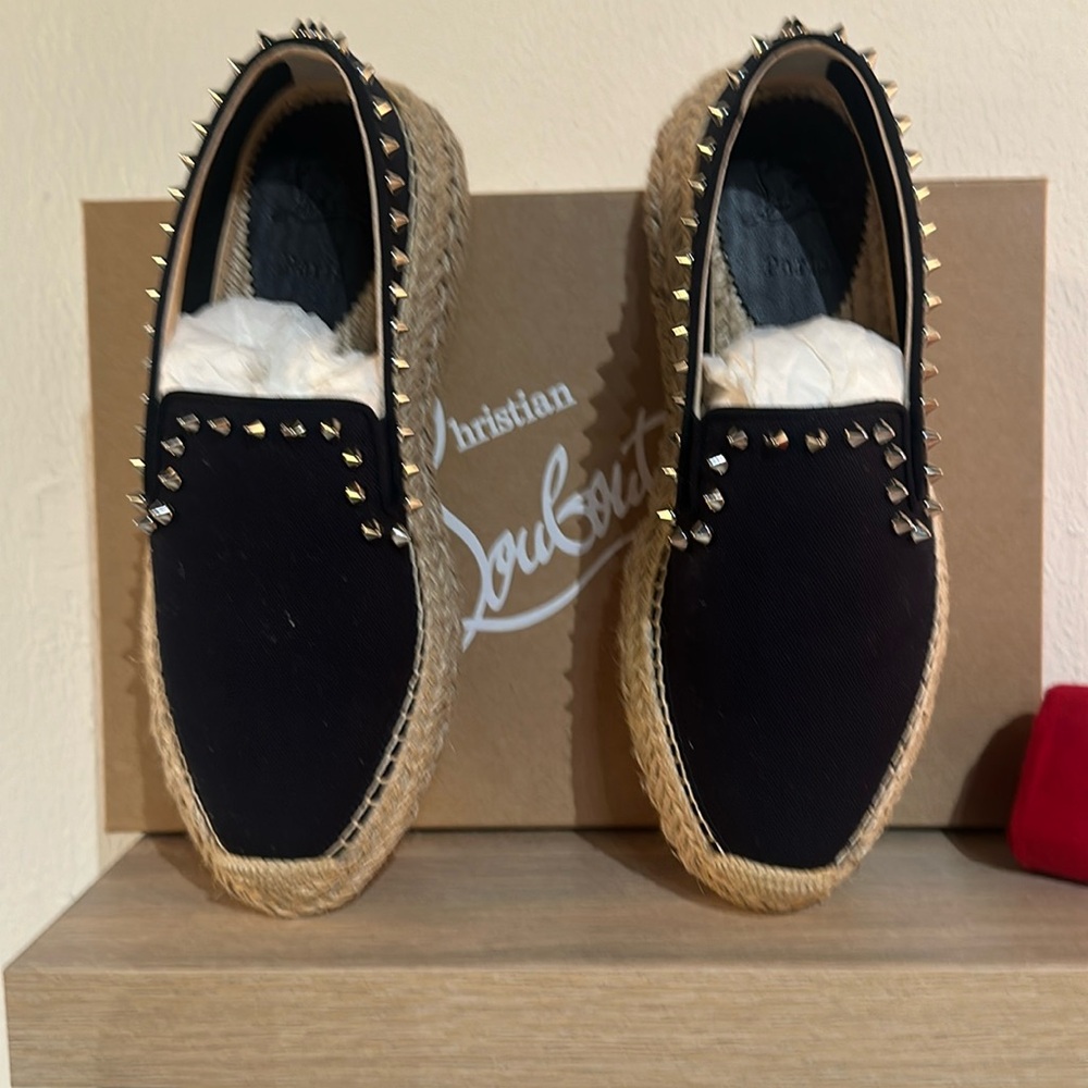 NWT Christian Louboutin Espaboat Canvas Shoes